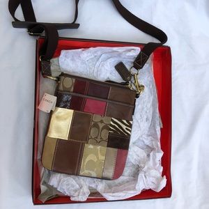 COACH patchwork messenger cross body